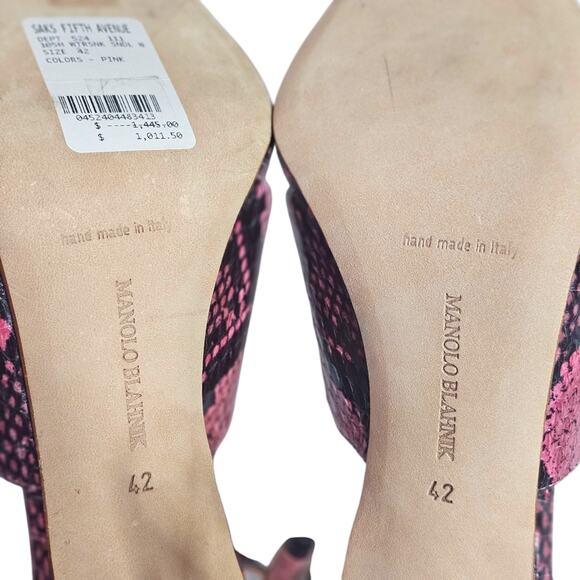 Manolo Blahnik Ronda Snake Embellished Heels - Picture 4 of 14